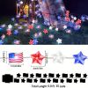 1pc, Flag String Lights, 4th Of July Memorial Day American Flag Stars Decoration String Lights, Battery Operated With Multi-Function Remote Lights, Ho