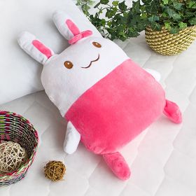 [Smile Rabbit] Fleece Throw Blanket Pillow Cushion / Travel Pillow Blanket (47.2 by 59 inches)