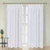 Newport Blackout Curtains for Bedroom, Linen Curtains for Living Room, Window Curtains, Room Darkening Curtains 108 Inches Long, White