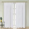 Newport Cotton Lining Window Curtains for Bedroom, Linen Curtains for Living Room, 96 Inches Long Curtains for Living Room, Soft White