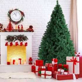 Bosonshop 9 FT High Artificial Christmas Pine Tree Fake Xmas Tree 1850 Tips Full Tree W/ Solid Metal Stand