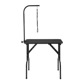 VEVOR Pet Grooming Table Arm with Clamp, 32''x18'' Dog Grooming Station, Foldable Pets Grooming Stand for Medium and Small Dogs, Free No Sit Haunch Ho