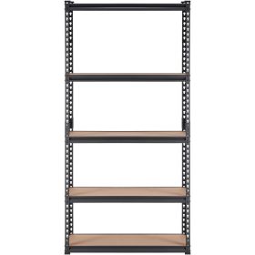 VEVOR Storage Shelving Unit, 5-Tier Adjustable, 2000 lbs Capacity, Heavy Duty Garage Shelves Metal Organizer Utility Rack, Black, 36" L x 18" W x 72"