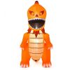 8 Feet Halloween Inflatables Pumpkin Head Dinosaur with LED Lights and 4 Stakes