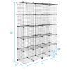 20 Cube Wire Metal Closet Organizer Bookcase Cabinet Wardrobe Storage Shelves