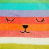 [Rainbow Rabbit] Bolster Decorative Back Cushion Throw Pillow Bedrest