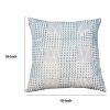 18 x 18 Handcrafted Square Cotton Accent Throw Pillow, Aztec Minimalistic Print, Blue, White