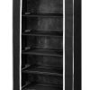 Fabric Shoe Cabinet with Cover 22" x 11" x 64" Black