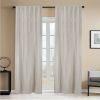 Newport Cotton Lining Window Curtains for Bedroom, Linen Curtains for Living Room, 96 Inches Long Curtains for Living Room, Greige