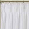 Newport Cotton Lining Window Curtains for Bedroom, Linen Curtains for Living Room, 96 Inches Long Curtains for Living Room, Soft White