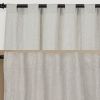 Newport Unlined Window Curtains for Bedroom, Linen Curtains for Living Room, 96 Inches Long Curtains for Living Room, Greige