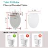 Electric Bidet Seat for Elongated Toilets,Heated Bidet Toilet Seat with Warm Water and Warm Air Dryer,Dual Self-Cleaning Nozzles,Adjustable Water Pres