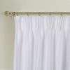 Newport Cotton Lining Window Curtains for Bedroom, Linen Curtains for Living Room, 96 Inches Long Curtains for Living Room, White