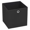 Storage Boxes 10 pcs Non-woven Fabric 11"x11"x11" Black