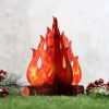 1pc, Decorative Decorations For Halloween And Christmas Parties 3D Three-dimensional Flame Halloween Flame Music Party Flame Decoration Camping Campfi