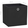 Storage Boxes 10 pcs Non-woven Fabric 11"x11"x11" Black