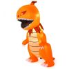 8 Feet Halloween Inflatables Pumpkin Head Dinosaur with LED Lights and 4 Stakes