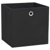 Storage Boxes 10 pcs Non-woven Fabric 11"x11"x11" Black