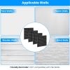 4 Packs Metal Pegboards Black Peg Boards Wall Organizer Panel Board Storage Hanger Tool with 1' Spacing 1/4' Hole for Office Garage Basement Craft Roo