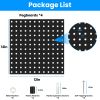 4 Packs Metal Pegboards Black Peg Boards Wall Organizer Panel Board Storage Hanger Tool with 1' Spacing 1/4' Hole for Office Garage Basement Craft Roo