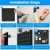 4 Packs Metal Pegboards Black Peg Boards Wall Organizer Panel Board Storage Hanger Tool with 1' Spacing 1/4' Hole for Office Garage Basement Craft Roo