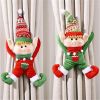 2pcs Plush Christmas Elves Long Arm Dolls Xmas Hanging Ornaments Holiday Gifts