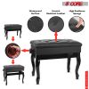 5 Core Piano Bench Wooden Height Adjustable Stool Heavy Duty Keyboard Seat with Storage - PNB WD HD BLK