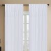 Newport Unlined Window Curtains for Bedroom, Linen Curtains for Living Room, 96 Inches Long Curtains for Living Room, White