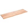 Bathroom Countertop Light Brown 78.7"x23.6"x(0.8"-1.6") Treated Solid Wood