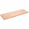 Bathroom Countertop Light Brown 55.1"x19.7"x(0.8"-1.6") Treated Solid Wood