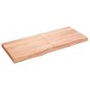 Bathroom Countertop Light Brown 47.2"x19.7"x(0.8"-2.4") Treated Solid Wood