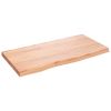 Bathroom Countertop Light Brown 31.5"x15.7"x(0.8"-1.6") Treated Solid Wood