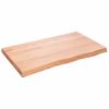 Bathroom Countertop Light Brown 39.4"x23.6"x(0.8"-2.4") Treated Solid Wood