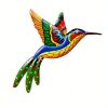 1pc/4pcs, Metal Hummingbird Wall Art Decor, Metal Colorful Birds 3D Outdoor Sculpture, Iron Outdoor Hanging Decor Ornaments, Metal Hand-made Bird Wall