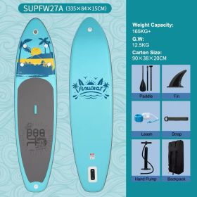 11"√ó33"√ó5.9" Inflatable Ultra-Light Stand Up Paddle Board (Color: Blue)