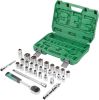 121pcs 1/2" 1/4" 3/8" Socket and Drive Tool Set Mechanics Tools Kit Ratchet Wrench Sockets Set Metric Drive Socket Set, 1/2" 1/4" 3/8" Drive Sizes wit