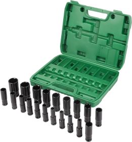 121pcs 1/2" 1/4" 3/8" Socket and Drive Tool Set Mechanics Tools Kit Ratchet Wrench Sockets Set Metric Drive Socket Set, 1/2" 1/4" 3/8" Drive Sizes wit (size: 20pcs - Black)