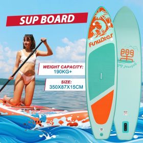 11'6"√ó34"√ó6" Extra Wide Inflatable Paddle Board, Stand Up Paddle Board (Color: Blue)