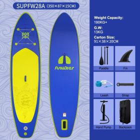 11'6"√ó34"√ó6" Extra Wide Inflatable Paddle Board, Stand Up Paddle Board (Color: dark blue)