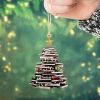 Book Lovers Heart Ornament, Reading Book Christmas Ornament