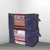 2Pcs Clothes Storage Bag 90L Large Capacity Foldable Closet Organizer w/ Thick Fabric Clear Window Dual-Zipper