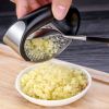 Anual Stainless Steel Garlic Press Manual Garlic Mincer Chopping Garlic Tools Curve Fruit Vegetable Tools Kitchen Gadgets Garlic Press Rocker Stainste